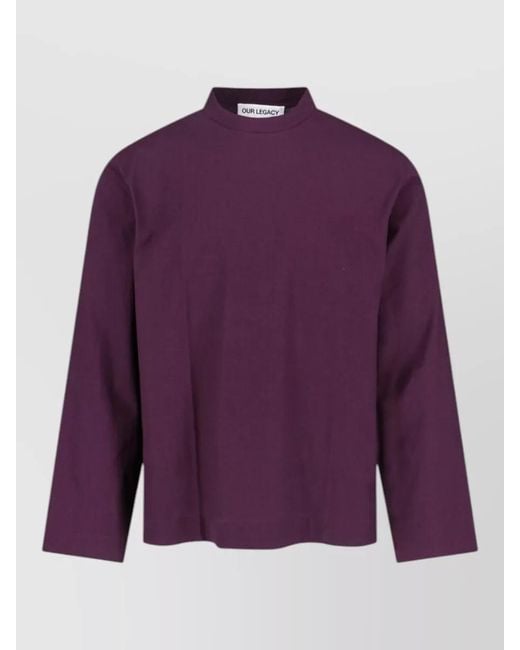 Our Legacy Purple Short Sleeve T-Shirt for men
