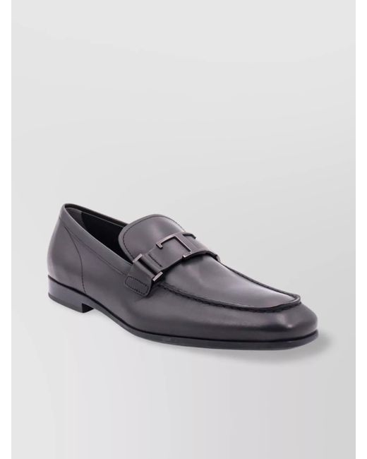 Tod's Gray Leather Loafers for men