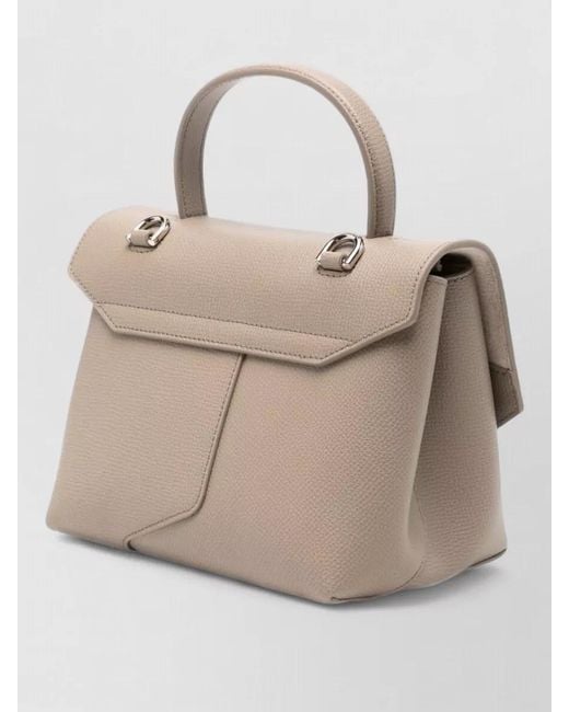 Emporio Armani Natural Small Leather Shoulder Bag Textured Finish