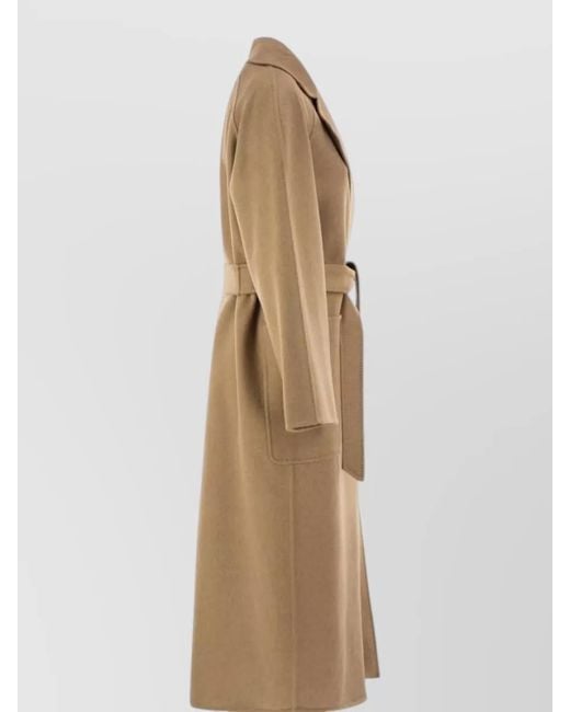 Max Mara Natural Belted Midi Coat Relaxed Fit