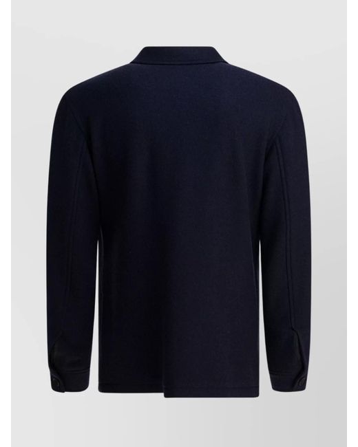 Tagliatore Blue Wool Single-Breasted Jacket for men