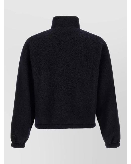 Jil Sander Blue Zip Jacket High Collar Long Sleeves for men