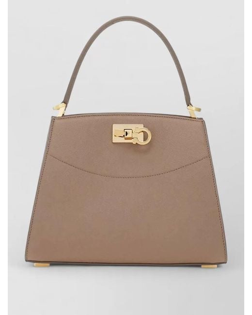 Ferragamo Natural Studio Extra Small Box Shoulder Bag