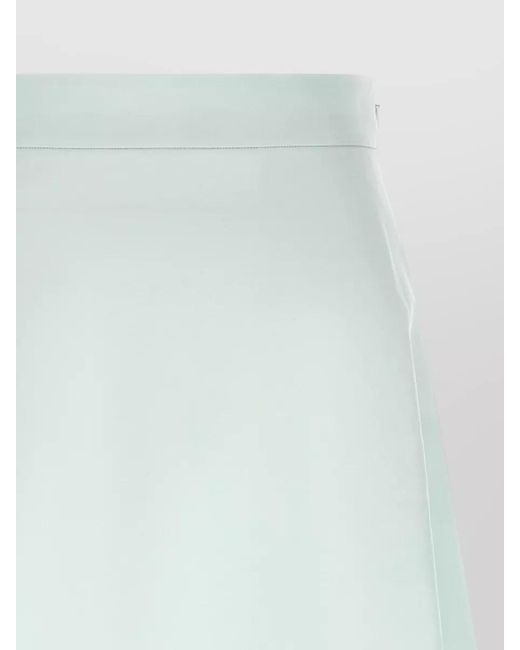 Jil Sander Green Cotton Asymmetric A-Line Skirt