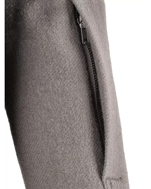 Rick Owens Gray Casual Long Sleeve Coat Easy Care for men
