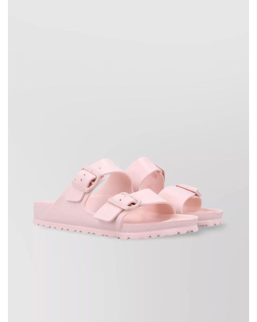 Birkenstock Pink Eva Sandals With Flat Sole And Open Toe