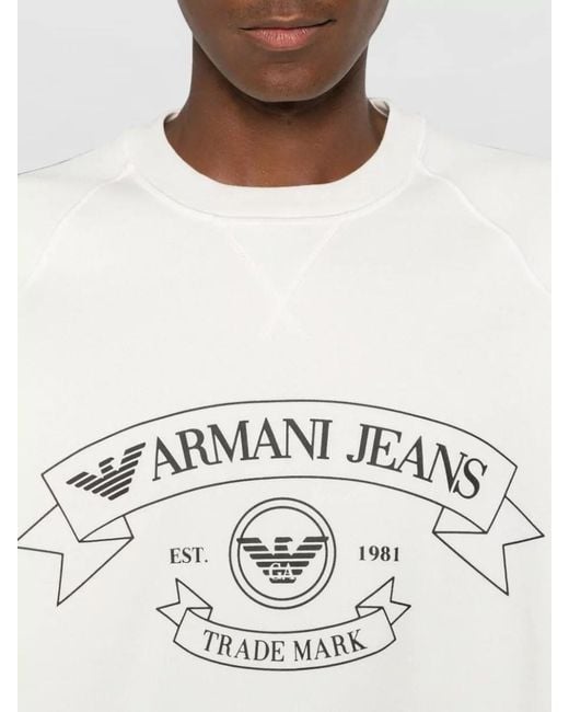 Emporio Armani Natural Crew Neck Raglan Long Sleeve Top for men