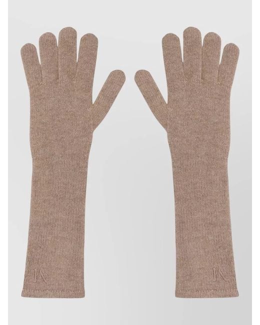 Max Mara Multicolor Long Ribbed Cashmere Knit Gloves