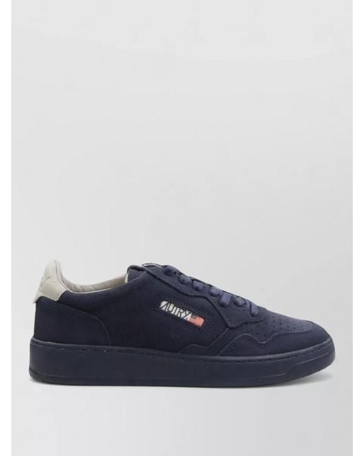 Autry Blue Low Top Lace Up Medalist Sneakers for men