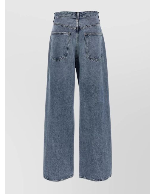 Agolde Blue Denim Wide-Leg Jeans