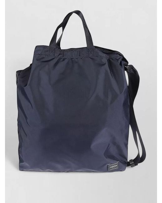 Porter-Yoshida and Co Blue Shoulder Bag Adjustable Strap Dual Handles for men