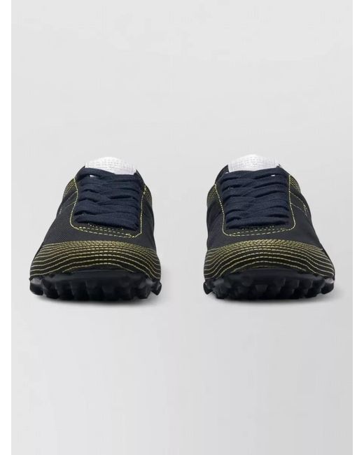 Maison Margiela Black Cotton Lace-Up Sneakers