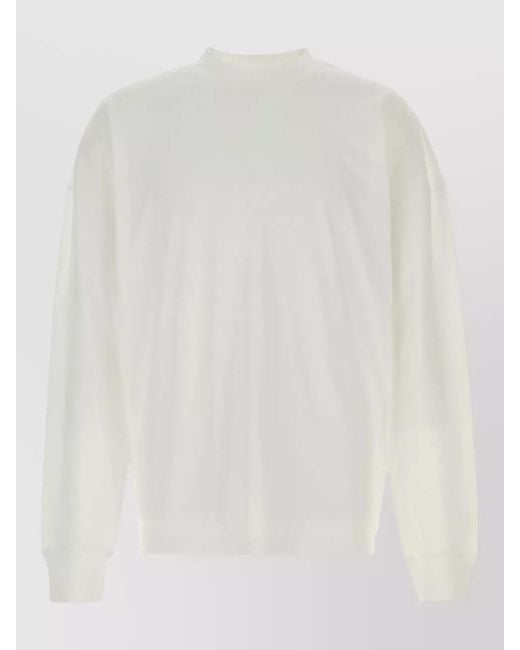 The Row White Dolino Long Sleeve Cotton Crew Neck for men