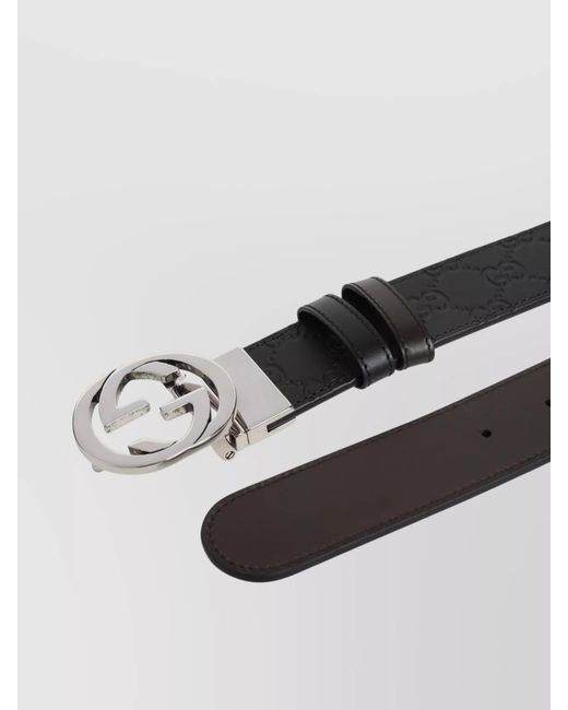 Gucci Multicolor Leather Reversible Belt for men