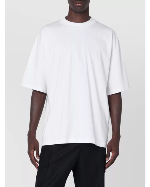 DARKPARK White Crew Neck Short Sleeve Cotton T Shirt for men