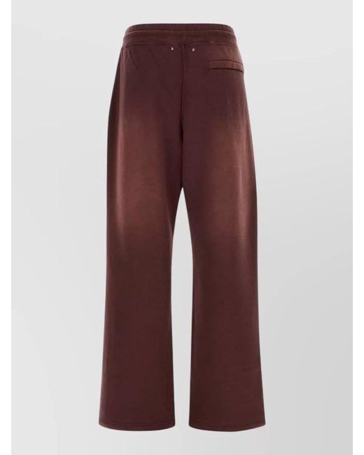 Golden Goose Deluxe Brand Red Cotton High-Rise Wide-Leg Joggers