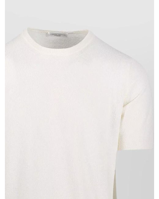 Roberto Collina White Round Neck Jumper for men
