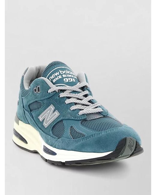 New Balance Blue Suede Low-Top Sneakers for men