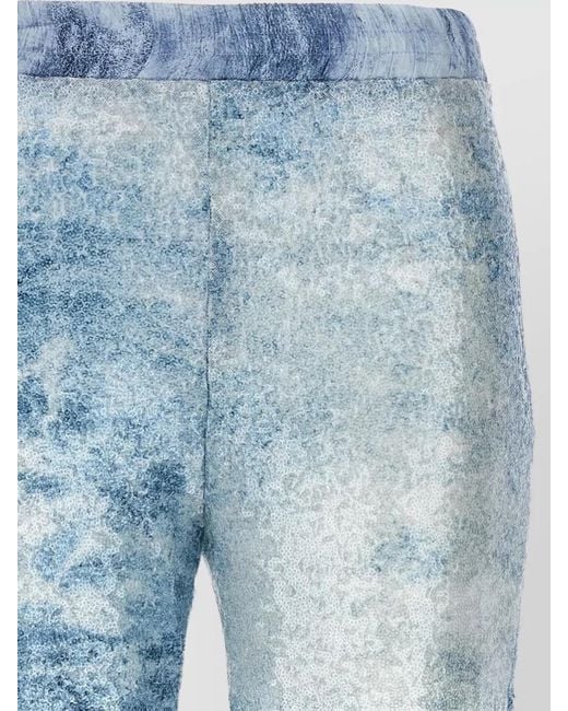 Le twins Blue Robi Textured Cargo Pants Elastic Waistband