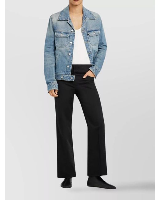 Courreges Blue Cotton Single-Breasted Blazer for men