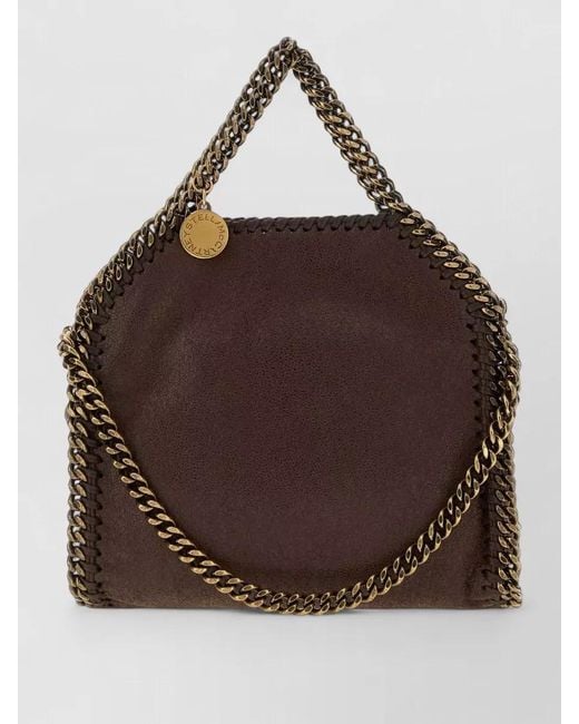 Stella McCartney Brown Falabella Tiny Clutch Bag