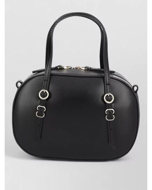 HUGO Black Oval Shoulder Bag Top Handle Straps