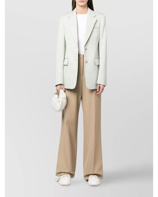 Lanvin White Virgin Wool Single-Breasted Blazer
