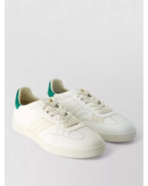 Woolrich White Leather Low-Top Sneakers for men
