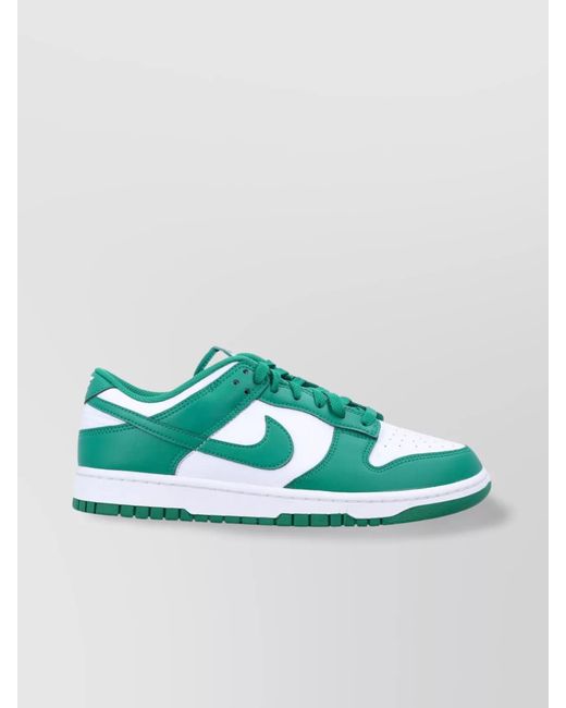 Nike Green Synthetic Leather Low-Top Sneakers