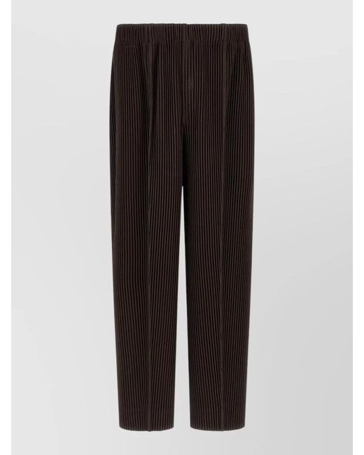 Homme Plissé Issey Miyake Black January Series Pleated Full Length Trousers for men