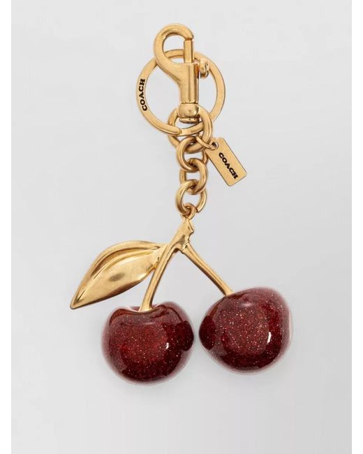 COACH White Cherry Design Charm Accessory