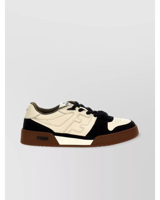 Fendi Metallic Leather Low-Top Sneakers for men