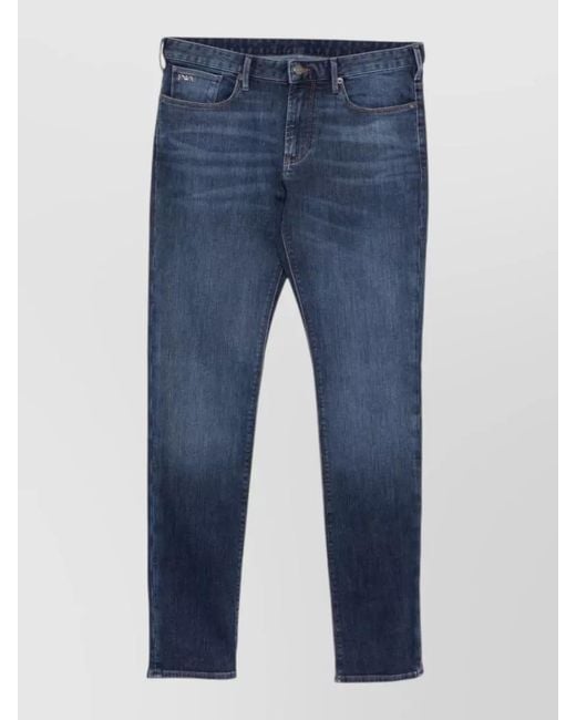 Emporio Armani Blue Denim Skinny Trousers for men