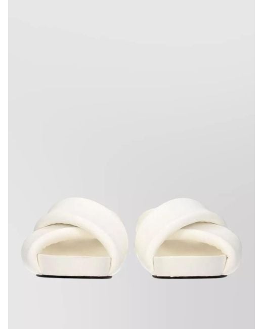 Jil Sander Natural Leather Platform Sandals