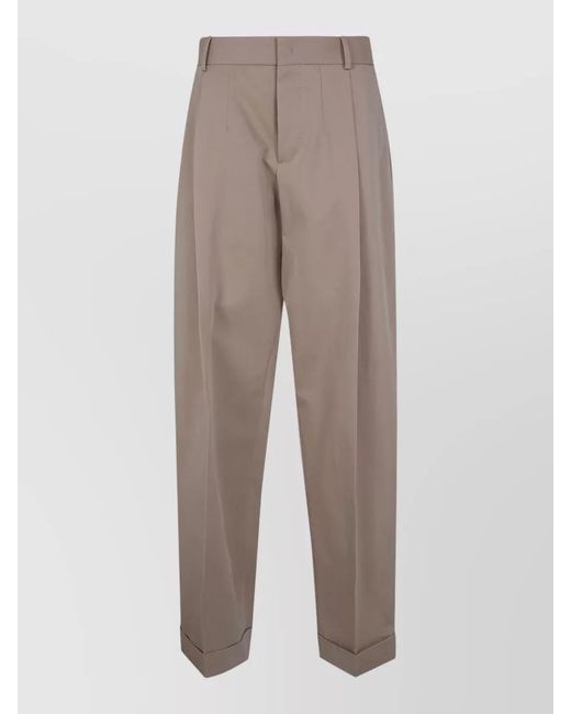 DSquared² Gray Cotton Tailored Trousers