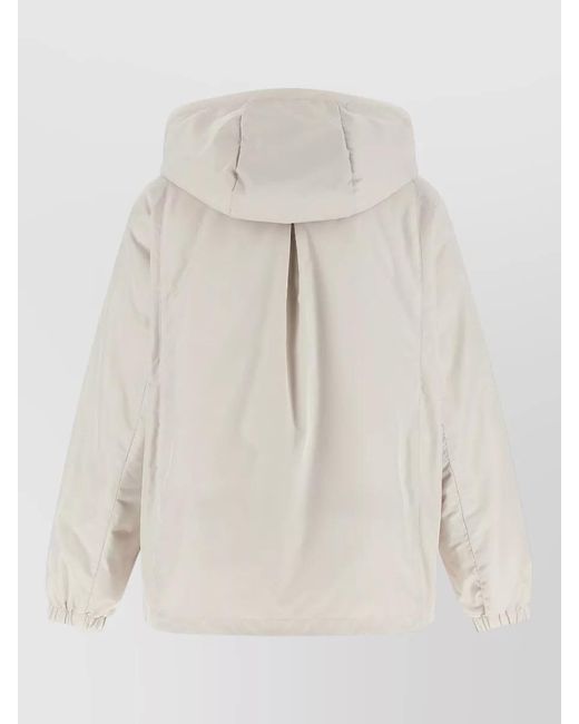 Moorer Natural Soave Hooded Jacket Acqua Line
