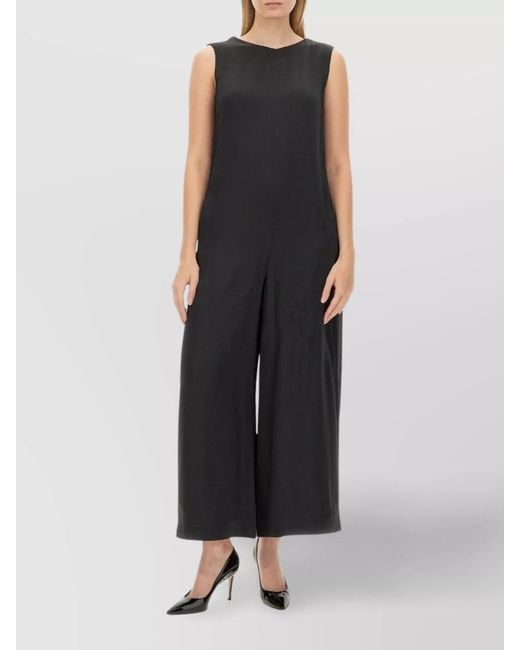 Max Mara Black Sleeveless Jumpsuit