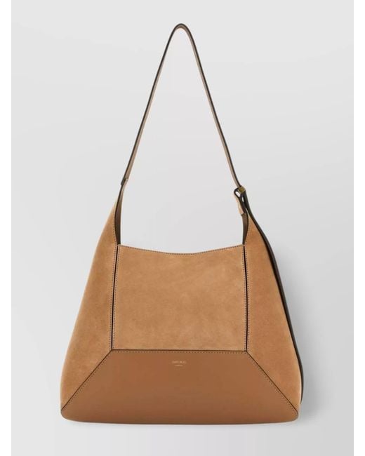Jimmy Choo Brown Diamond Suede Leather Medium Shoulder Bag