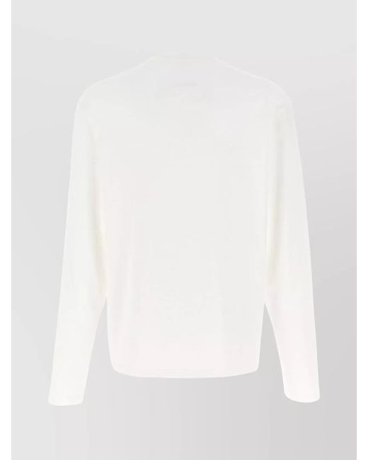 Jil Sander White Logo Print Short-Sleeve T-Shirt for men