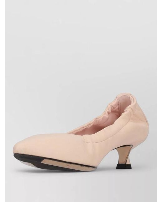 LA ROSE Natural Kitten Heel Pumps Pointed Toe Lightweight Design