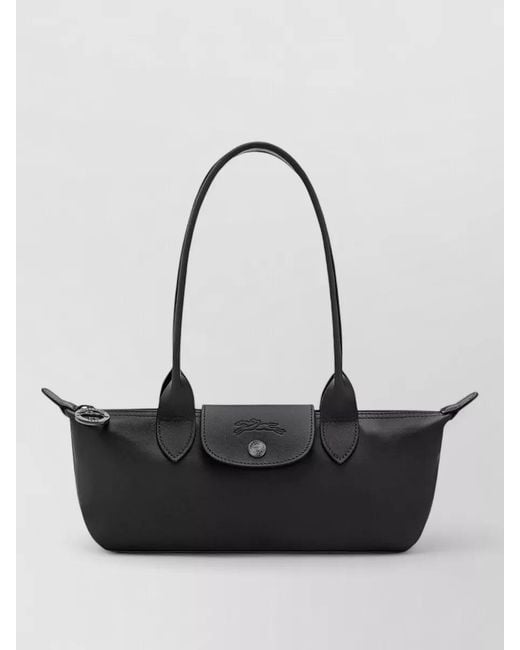 Longchamp Black Xtra M Leather Mini Shoulder Bag