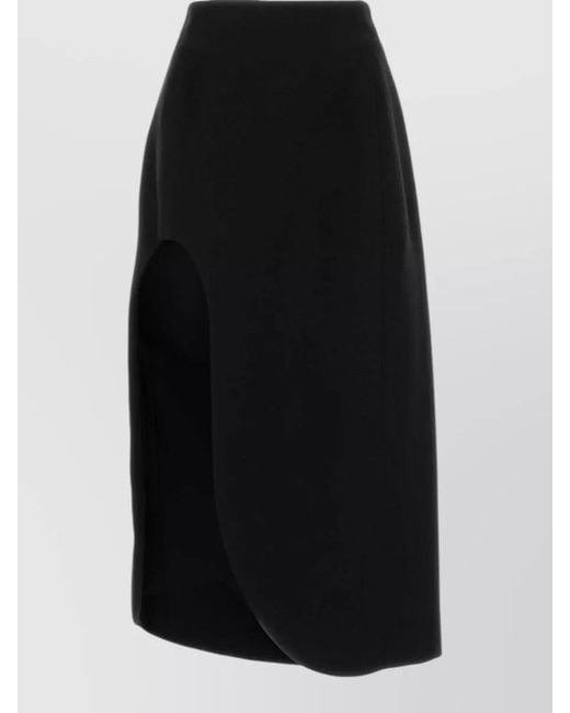 Jil Sander Black Virgin Wool Pencil Skirt