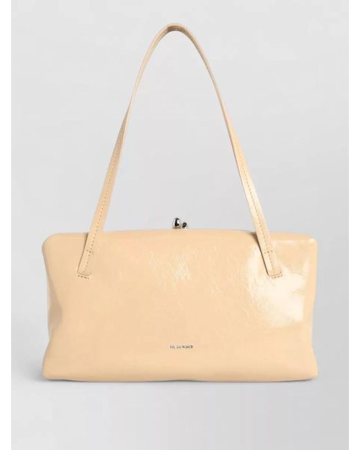 Jil Sander Natural Goji Small Leather Shoulder Bag