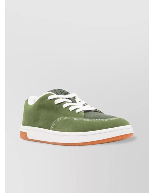 KENZO Green Low Top Suede Finish Sneakers for men