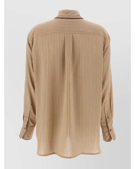 Victoria Beckham Natural Silk Pyjama Shirt