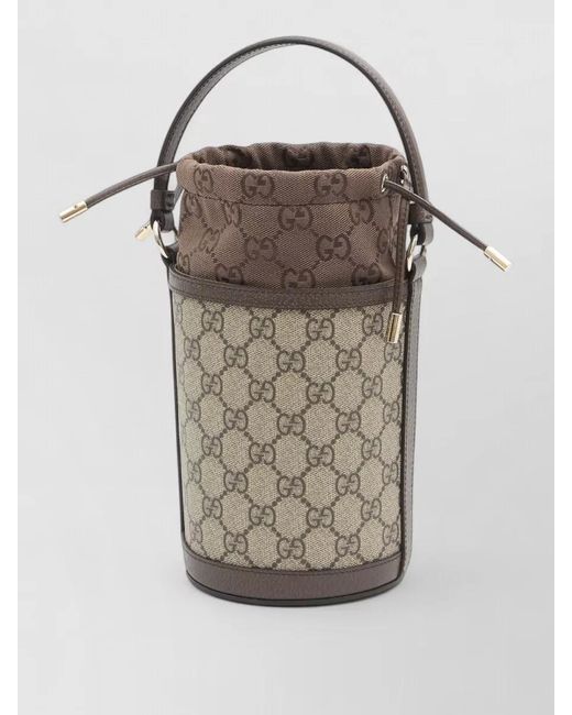 Gucci Black Ophidia Coated Canvas Bucket Bag