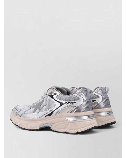 Golden Goose Deluxe Brand Metallic Leather And Mesh Low-Top Sneakers for men