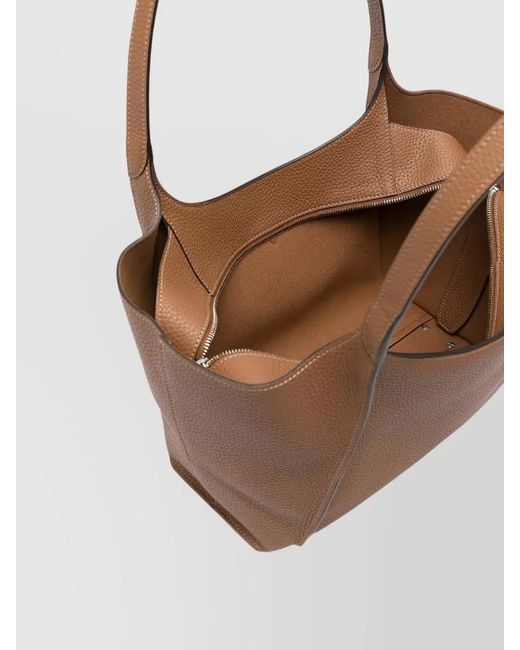 Tod's Brown Small Shopping Tote Bag Double Handles