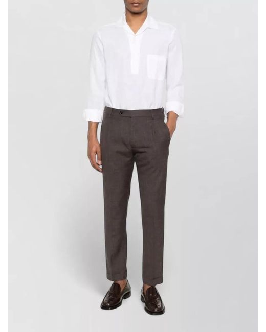 Lardini White Shirt Long Sleeves Chest Pocket for men