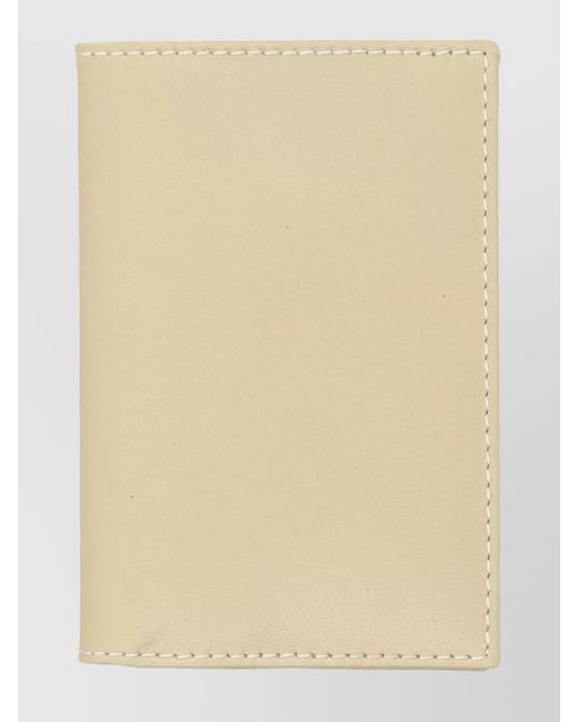 Comme des Garçons Natural Leather Bifold Wallet Stitch Detailing